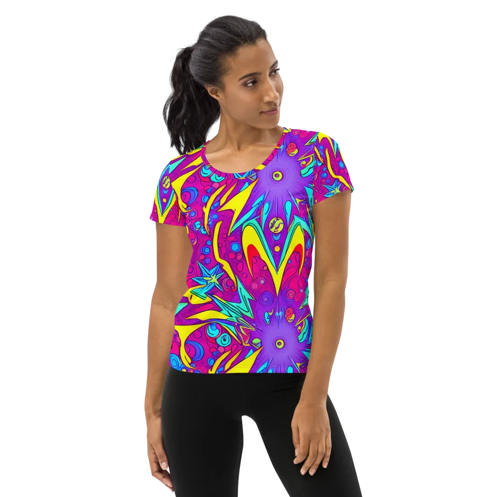 Nebula Radiance on Women's Athletic T-Shirt — Front