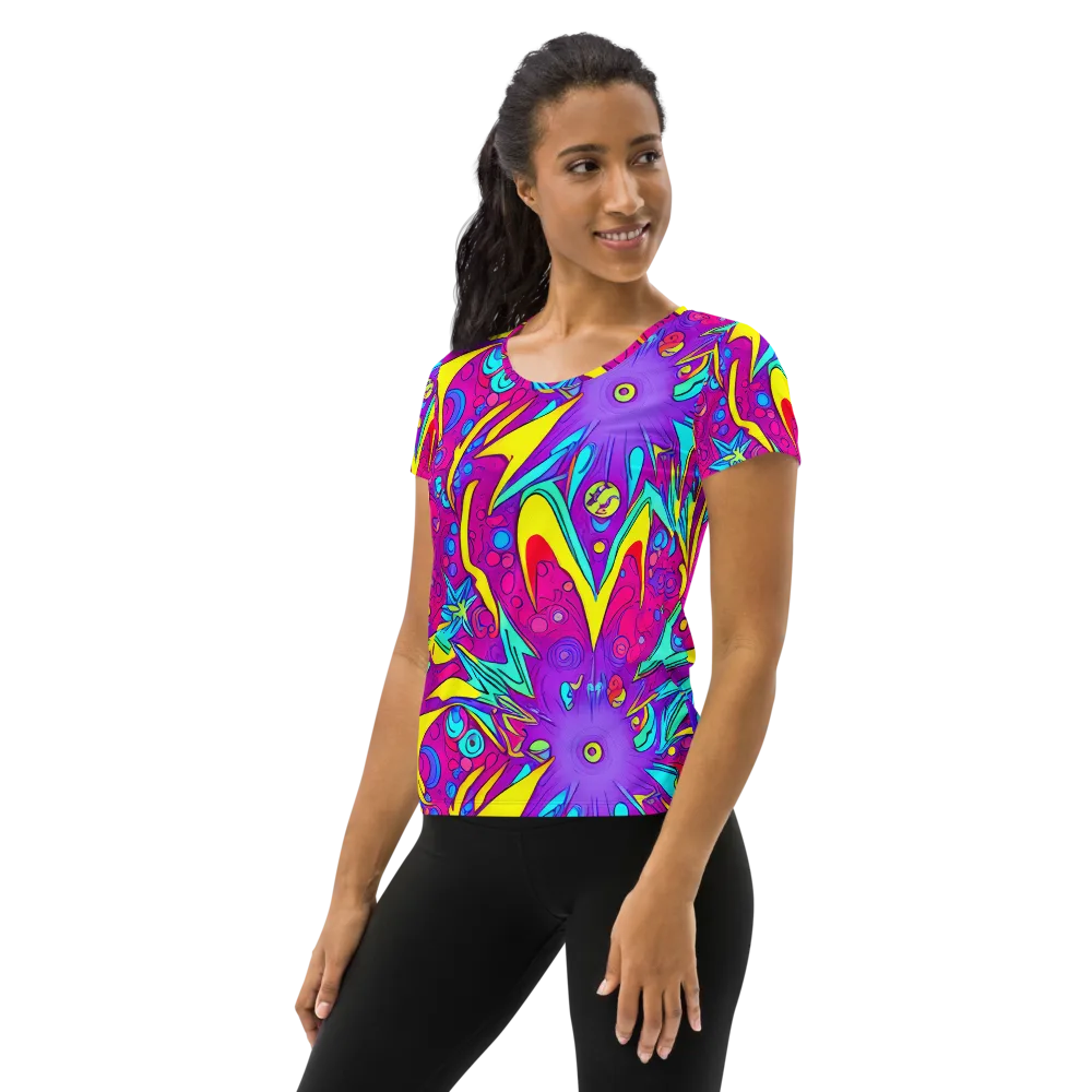 Nebula Radiance on Women's Athletic T-Shirt — Left