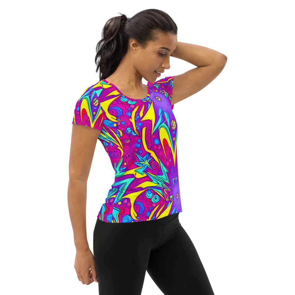 Nebula Radiance on Women's Athletic T-Shirt — Right