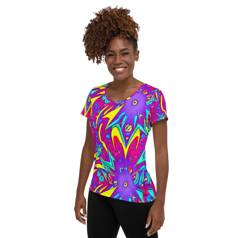 Nebula Radiance on Women's Athletic T-Shirt — Left