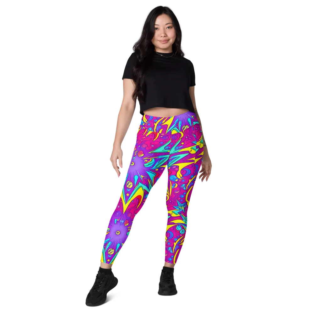 Nebula Radiance on Leggings with Pockets — Front