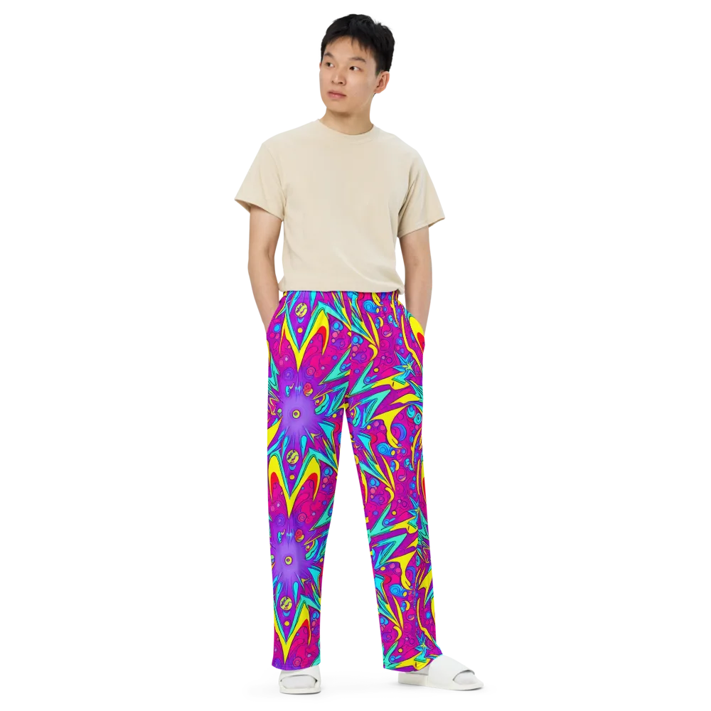 Nebula Radiance on Wide-Leg Pants — Front