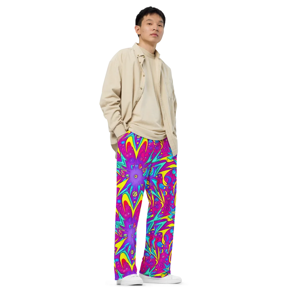 Nebula Radiance on Wide-Leg Pants — Right Front
