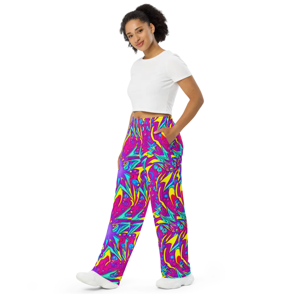 Nebula Radiance on Wide-Leg Pants — Left Front
