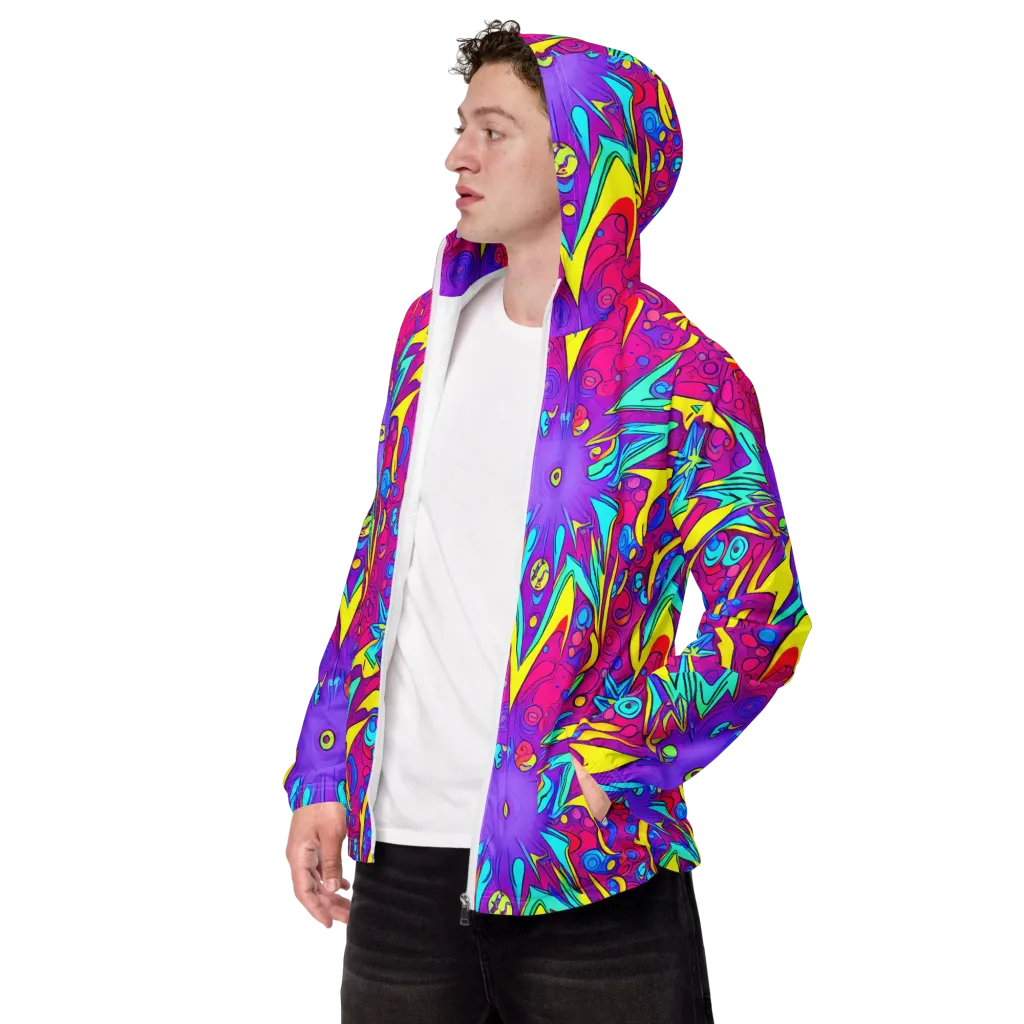 Nebula Radiance on Men's Windbreaker — Left Front