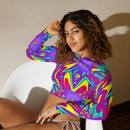 Nebula Radiance on a Long Sleeve Crop Top