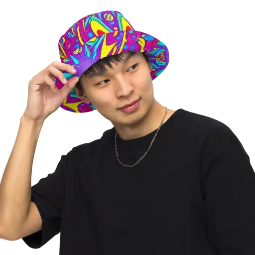 Nebula Radiance on a Reversible Bucket Hat