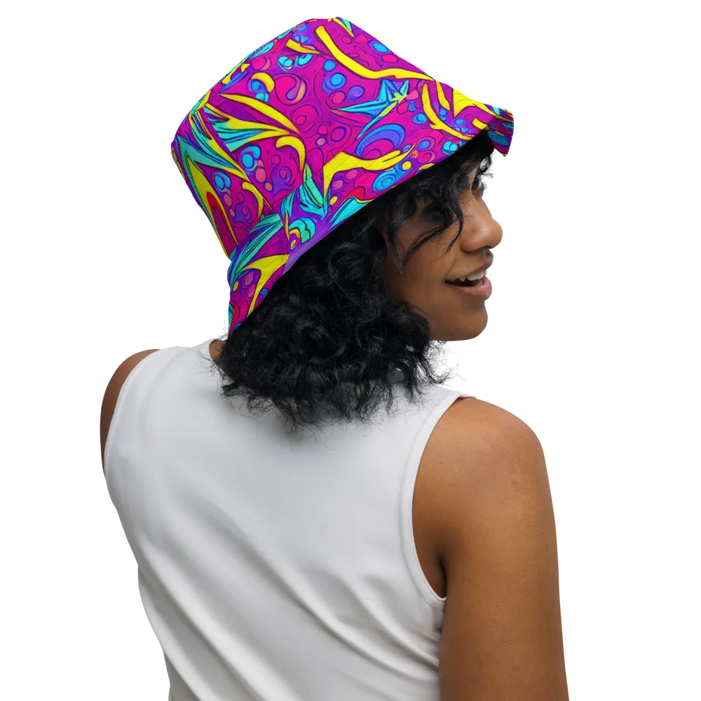 Nebula Radiance on Reversible Bucket Hat — Right Outside