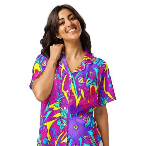 Nebula Radiance on a Women's Short Sleeve Pajama Top