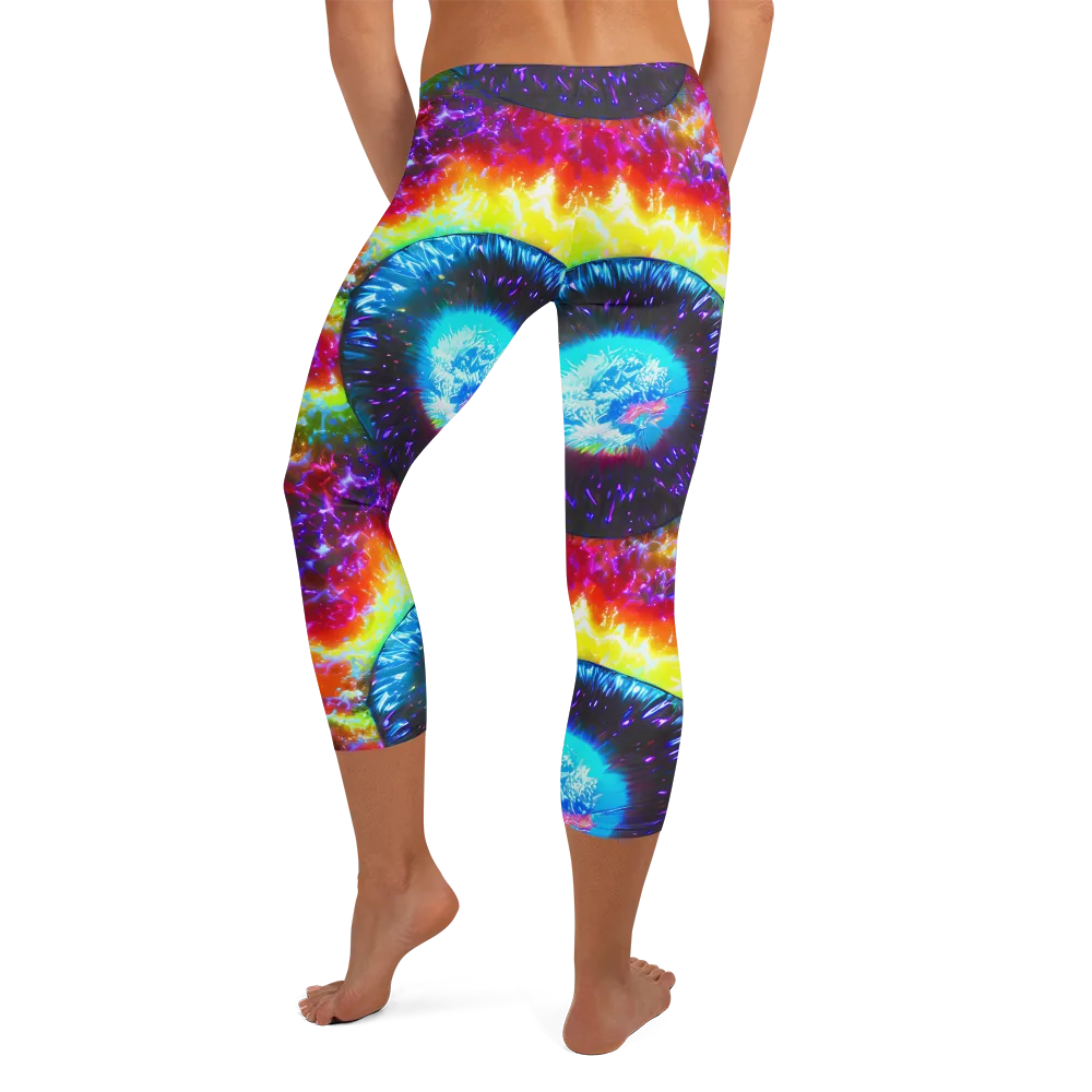 Vriesian Vortex on Capri Leggings — Back