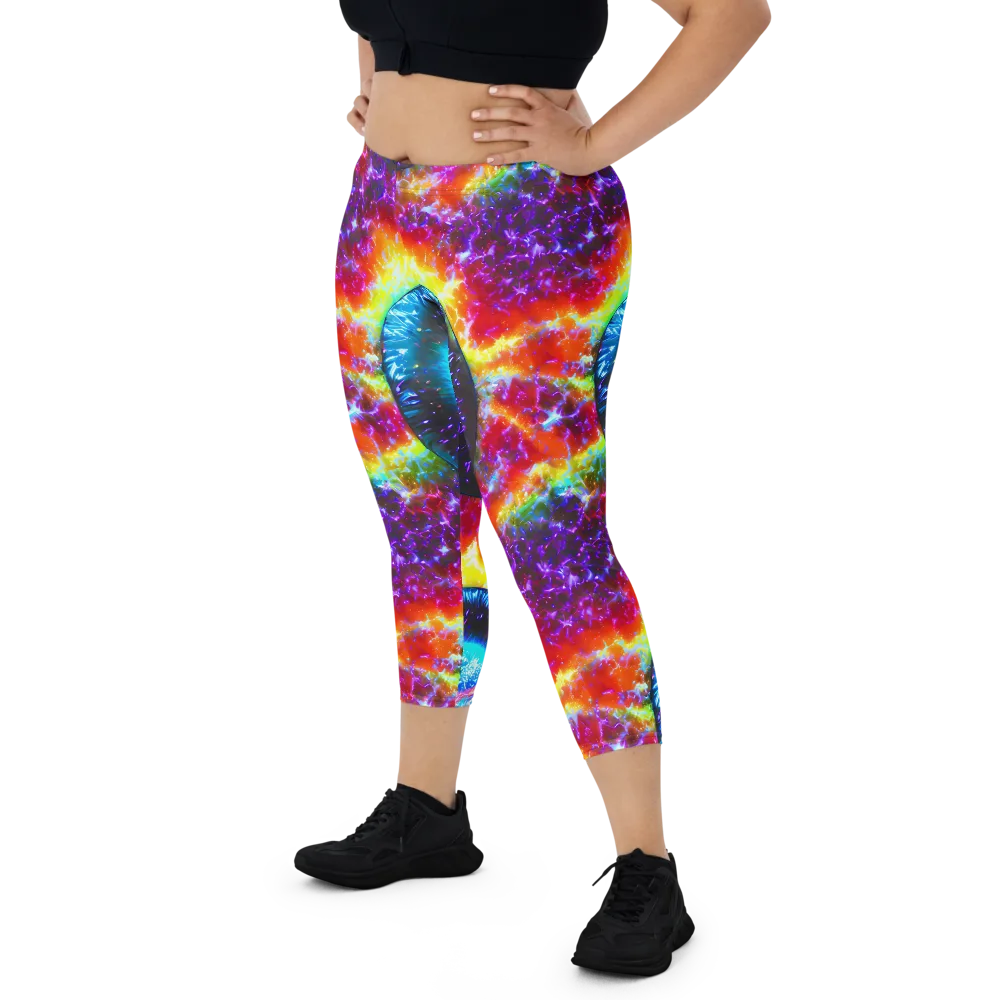 Vriesian Vortex on Capri Leggings — Front
