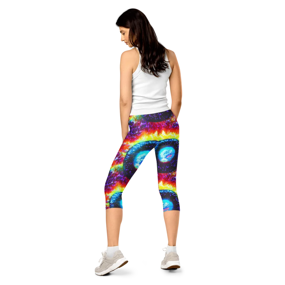 Vriesian Vortex on Capri Leggings — Back