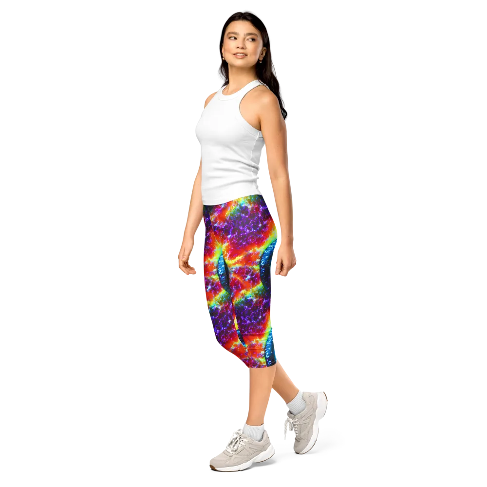 Vriesian Vortex on Capri Leggings — Left Front