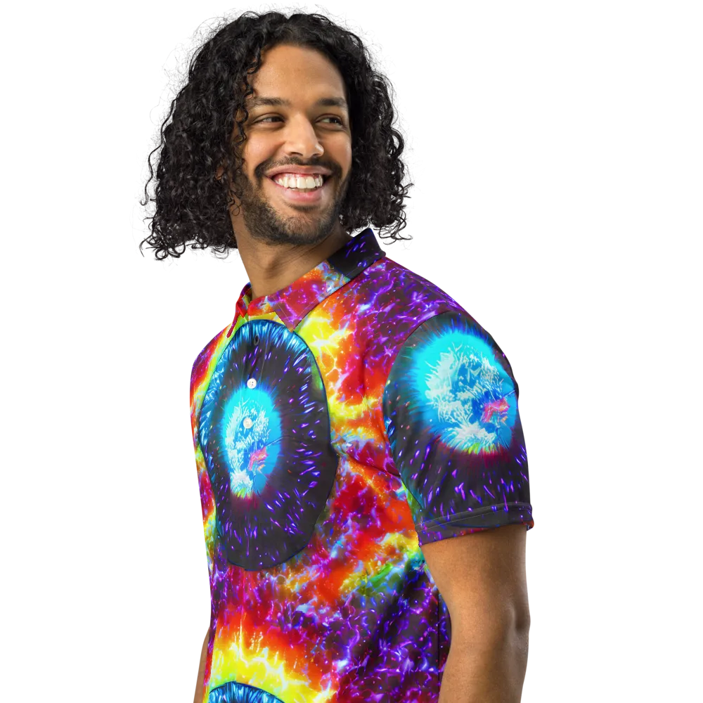 Vriesian Vortex on Men's Slim Fit Polo Shirt — Left Front