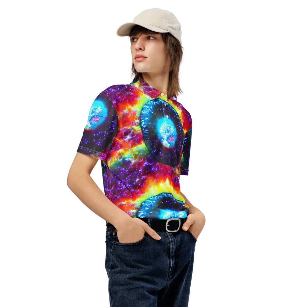Vriesian Vortex on Men's Slim Fit Polo Shirt — Right Front