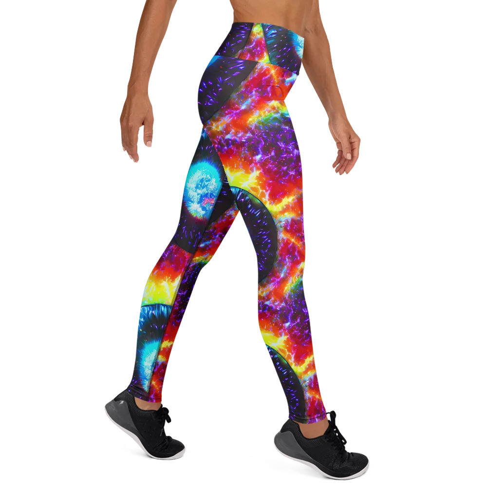 Vriesian Vortex on Yoga Leggings — Right
