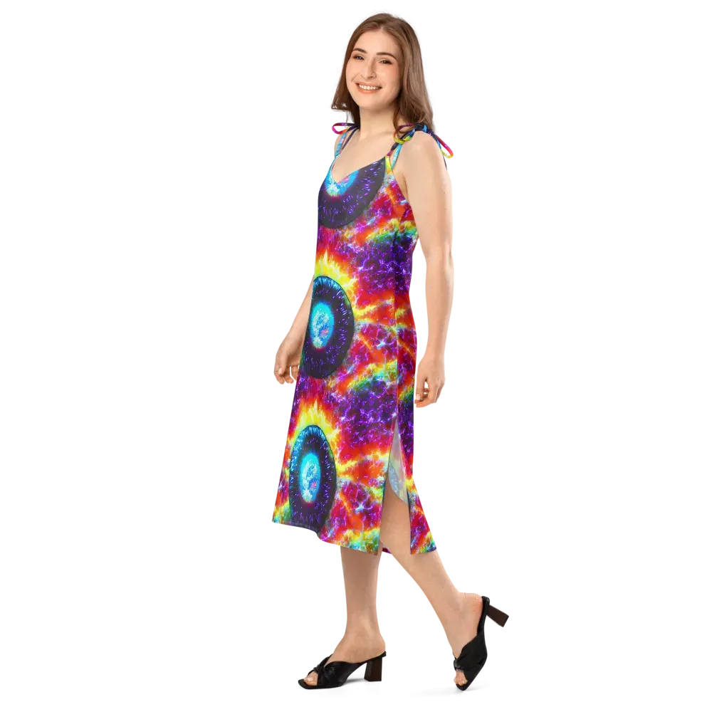 Vriesian Vortex on Slip Dress — Left Front