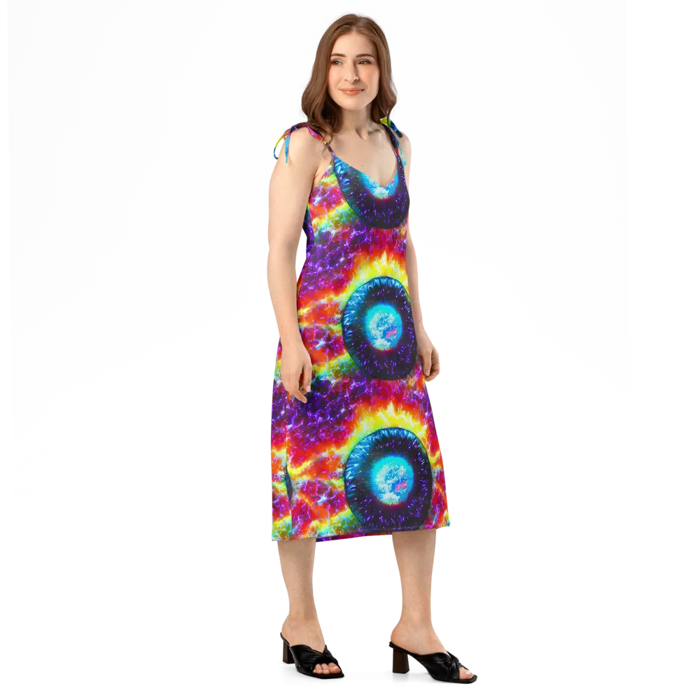 Vriesian Vortex on Slip Dress — Right Front