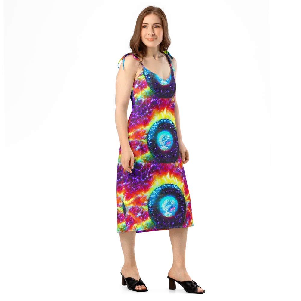 Vriesian Vortex on Slip Dress — Right Front