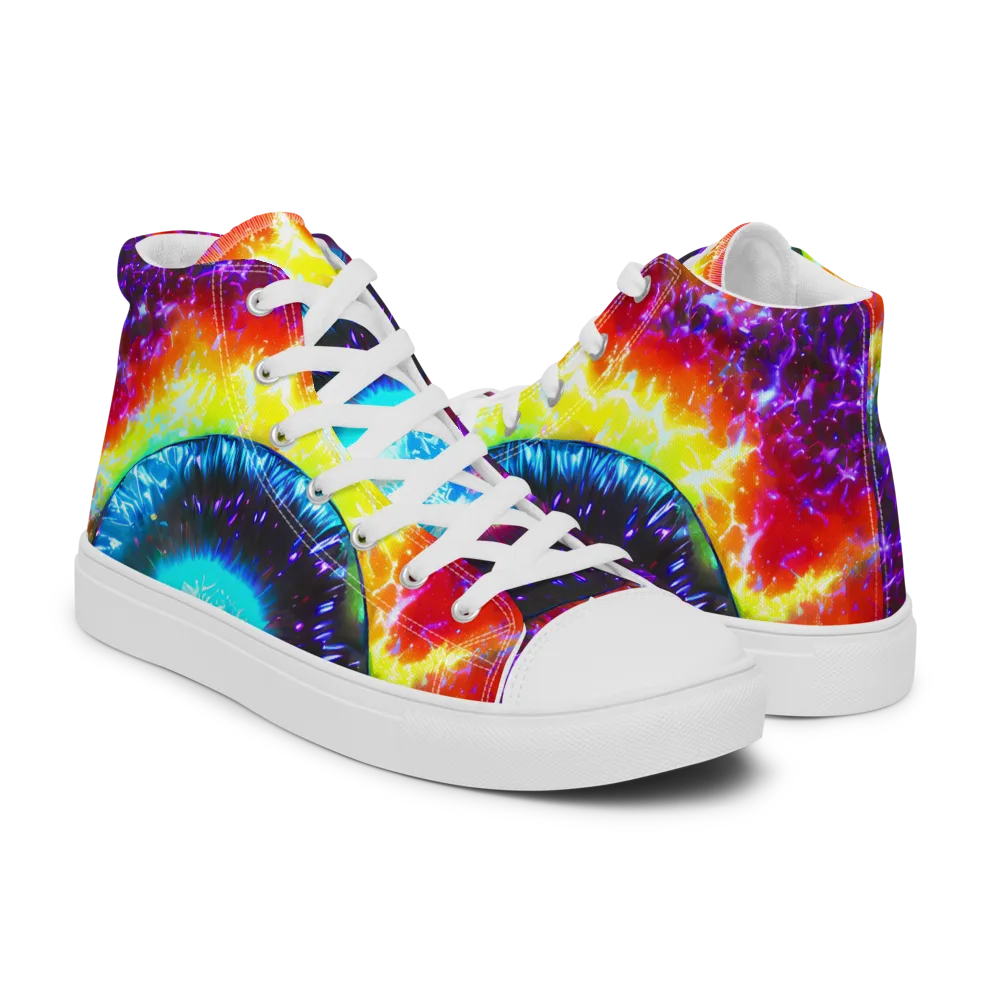 Vriesian Vortex on Men's High Top Canvas Shoes — Right