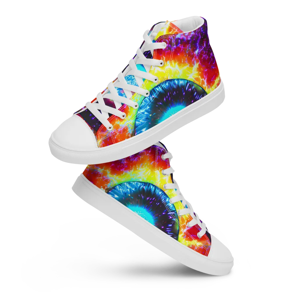 Vriesian Vortex on Men's High Top Canvas Shoes — Front
