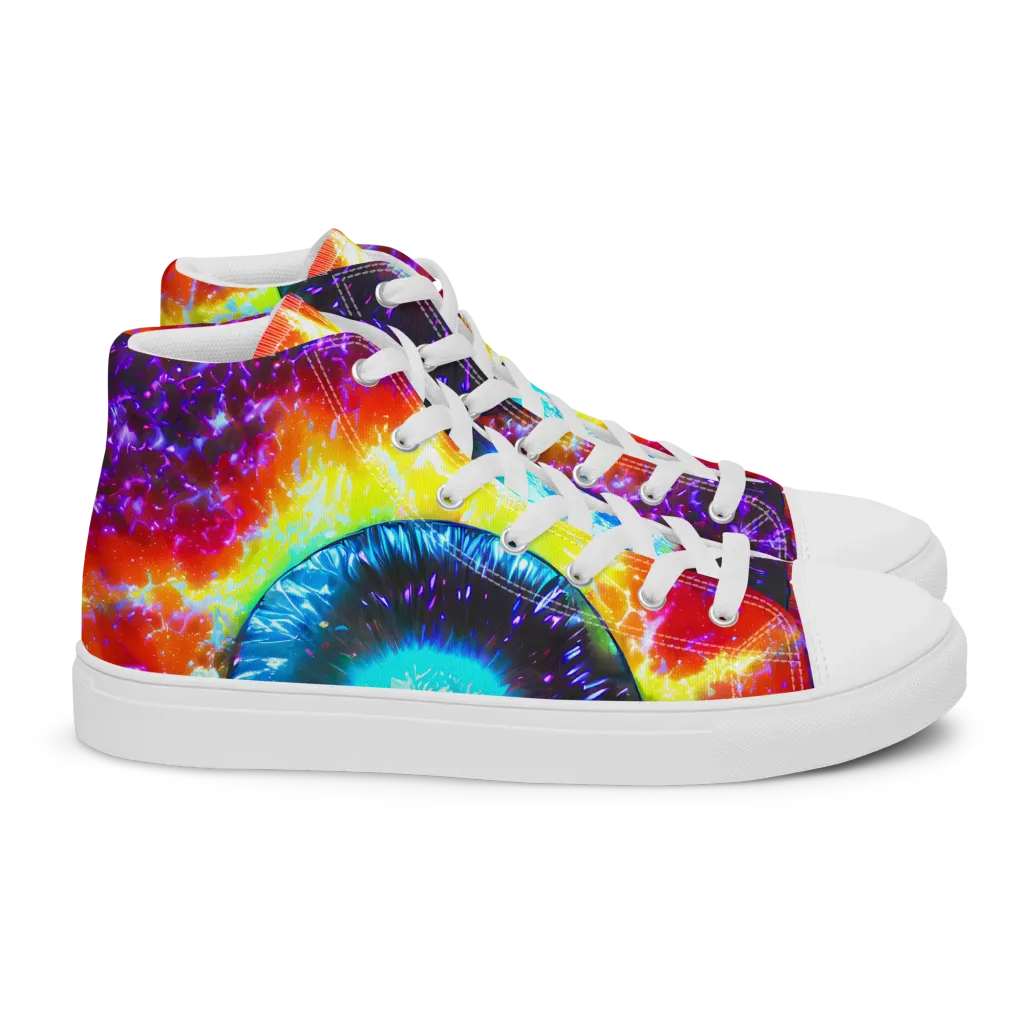 Vriesian Vortex on Women's High Top Canvas Shoes — Right