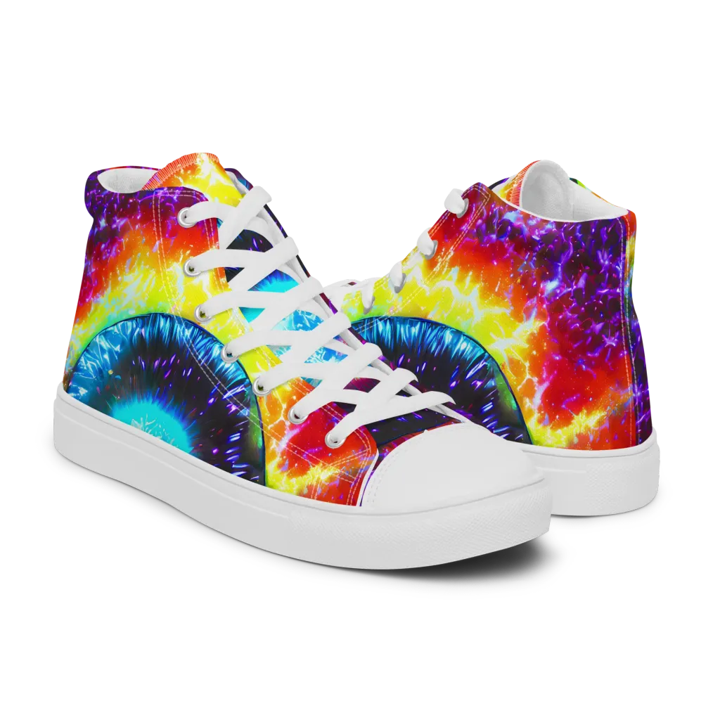 Vriesian Vortex on Women's High Top Canvas Shoes — Right