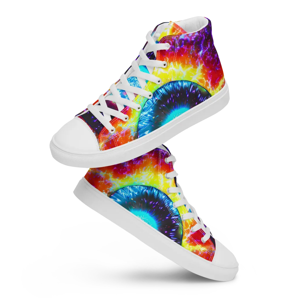 Vriesian Vortex on Women's High Top Canvas Shoes — Front