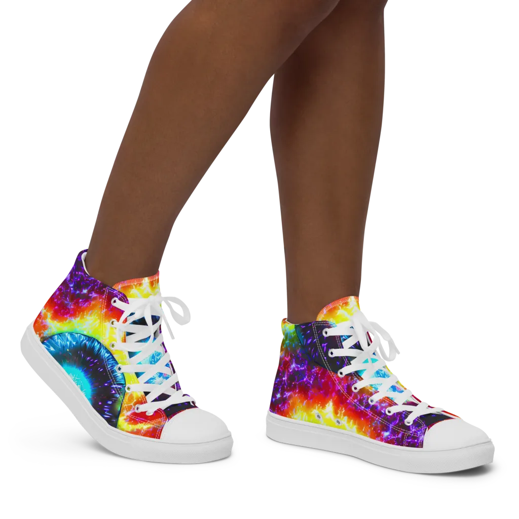 Vriesian Vortex on Women's High Top Canvas Shoes — Right