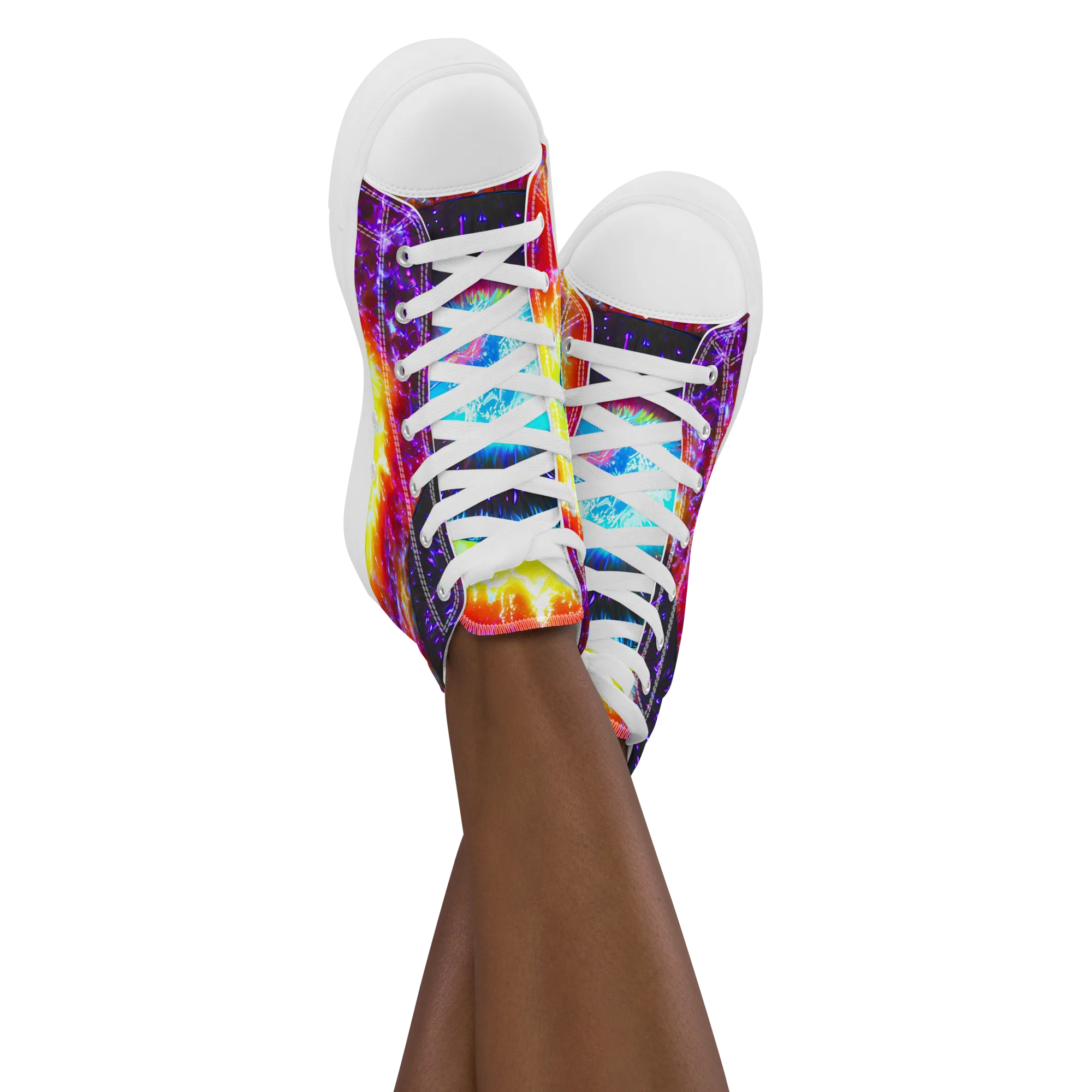 Vriesian Vortex on Women's High Top Canvas Shoes — Front