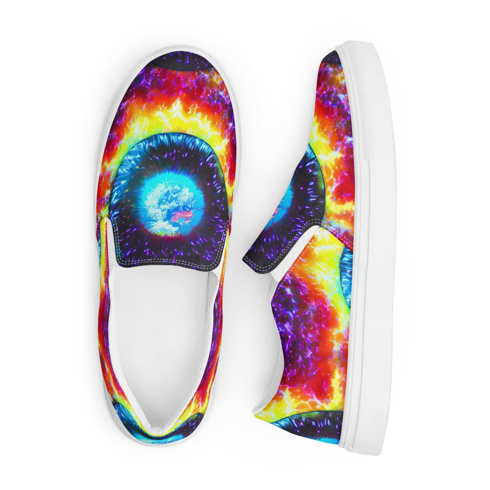 Vriesian Vortex on Men's Slip-On Canvas Shoes — Front