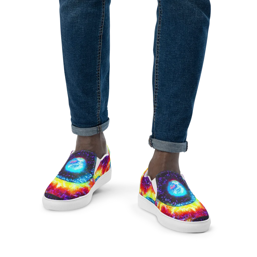 Vriesian Vortex on Men's Slip-On Canvas Shoes — Front