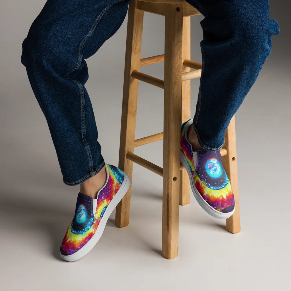 Vriesian Vortex on Men's Slip-On Canvas Shoes — Front