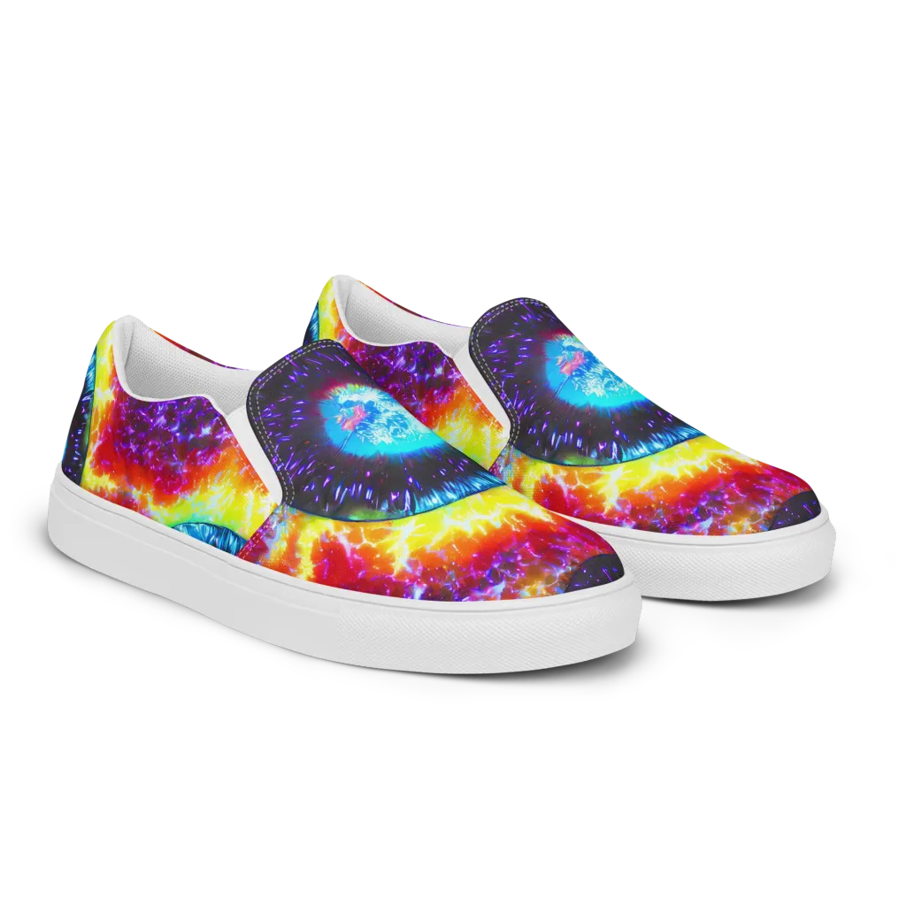 Vriesian Vortex on Women's Slip-On Canvas Shoes — Right Front