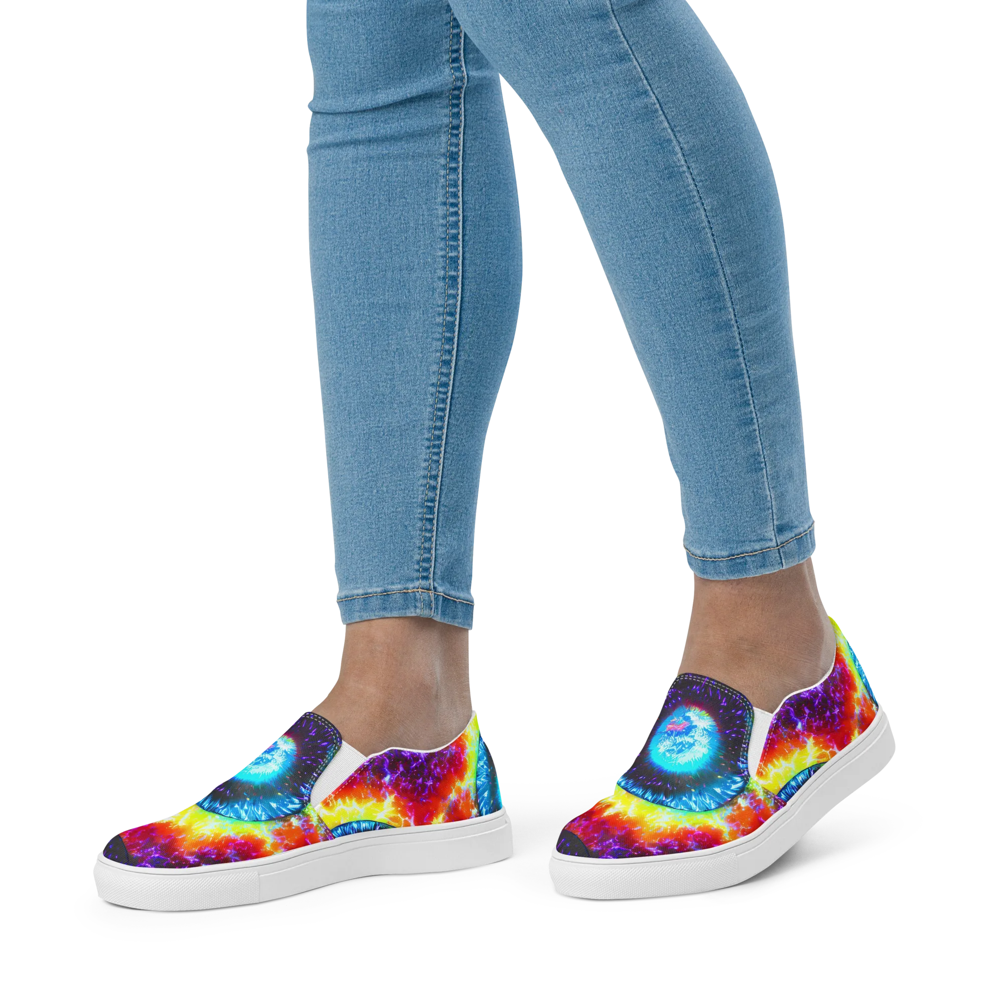 Vriesian Vortex on Women's Slip-On Canvas Shoes — Front