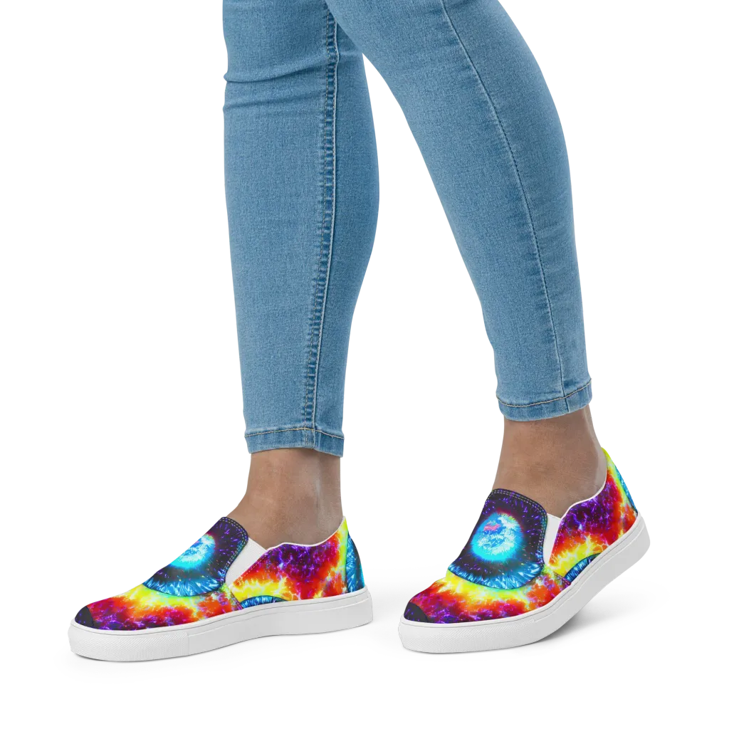 Vriesian Vortex on Women's Slip-On Canvas Shoes — Front