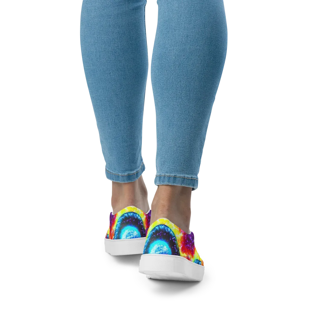 Vriesian Vortex on Women's Slip-On Canvas Shoes — Back