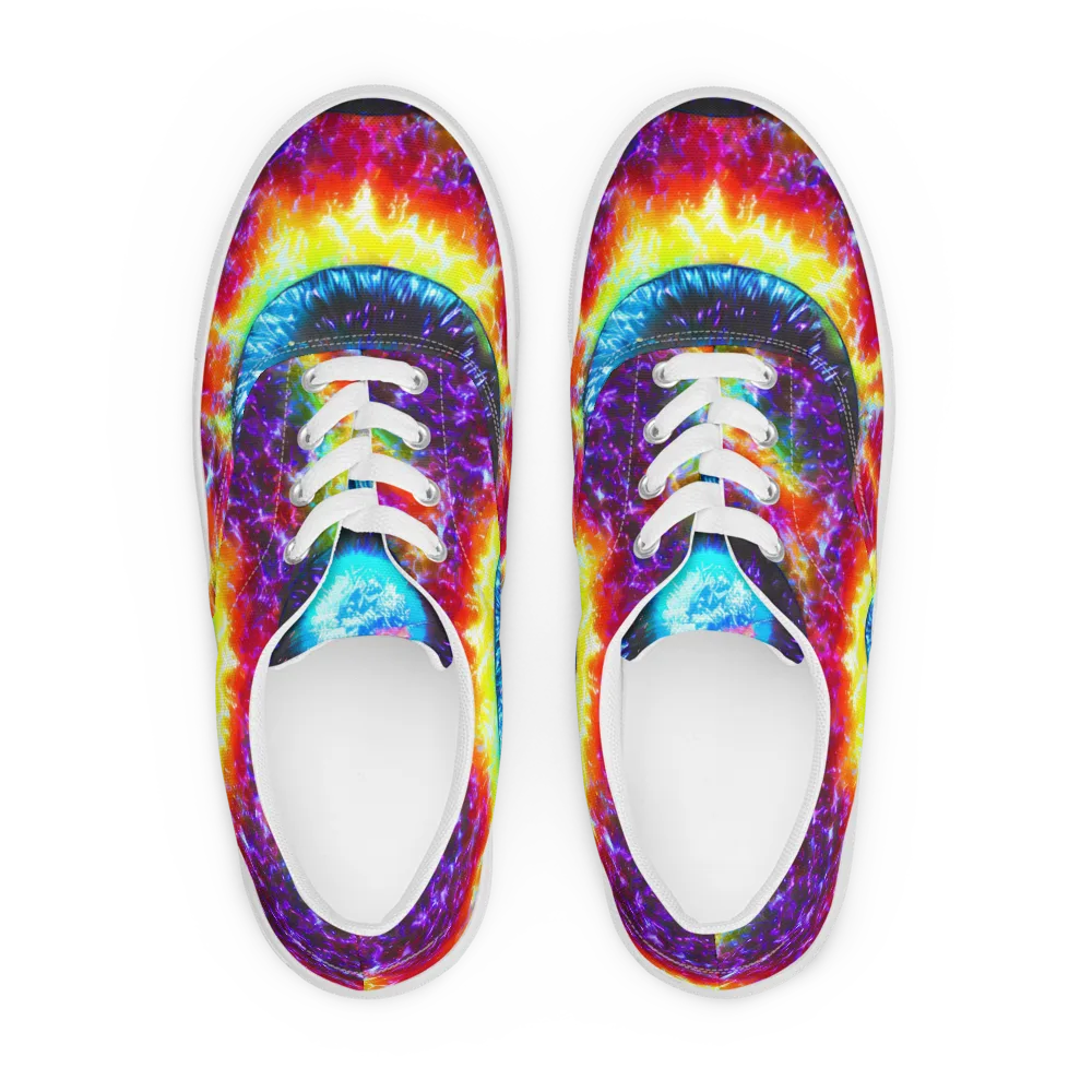 Vriesian Vortex on Men's Lace-Up Canvas Shoes — Front