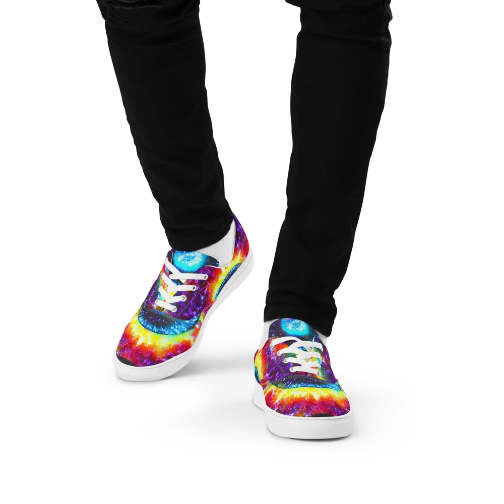 Vriesian Vortex on Men's Lace-Up Canvas Shoes — Front