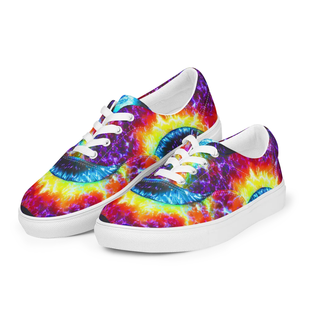 Vriesian Vortex on Men's Lace-Up Canvas Shoes — Left Front
