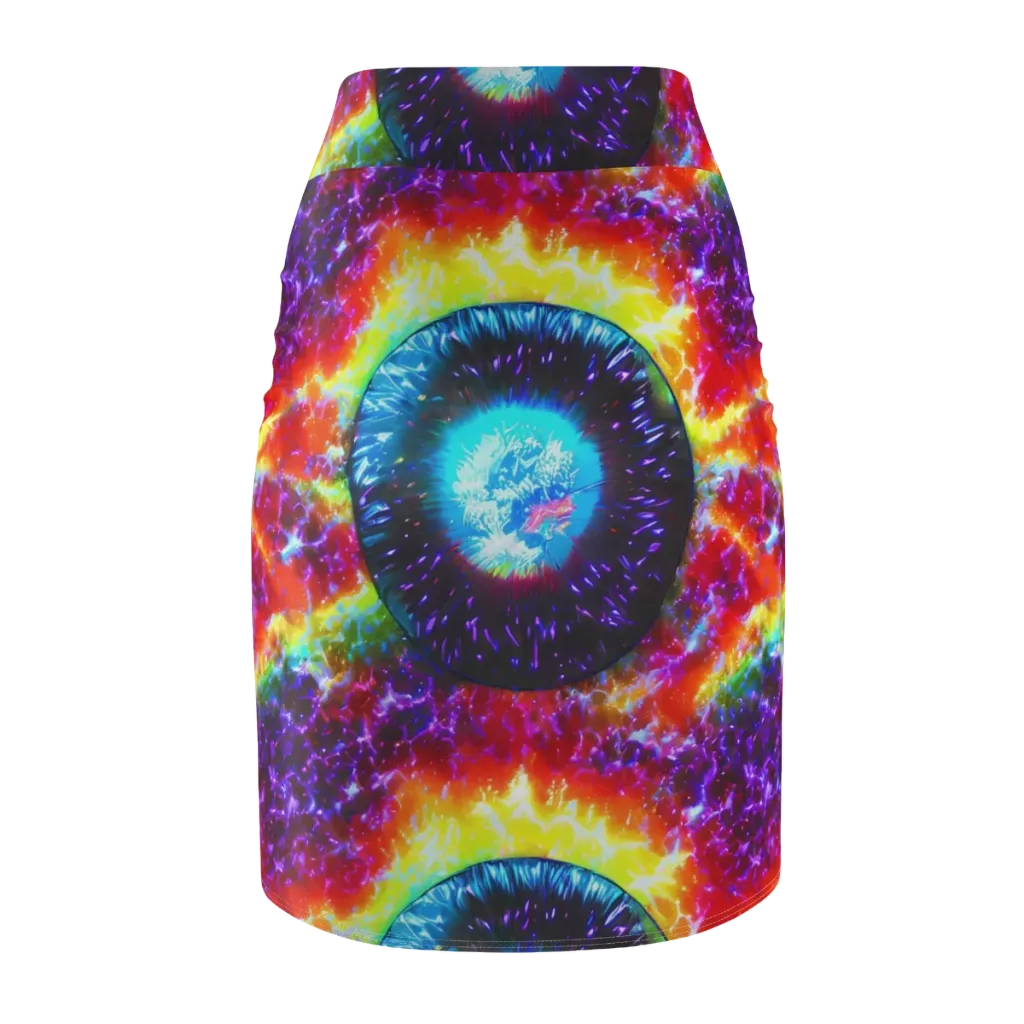 Vriesian Vortex on Pencil Skirt — Back
