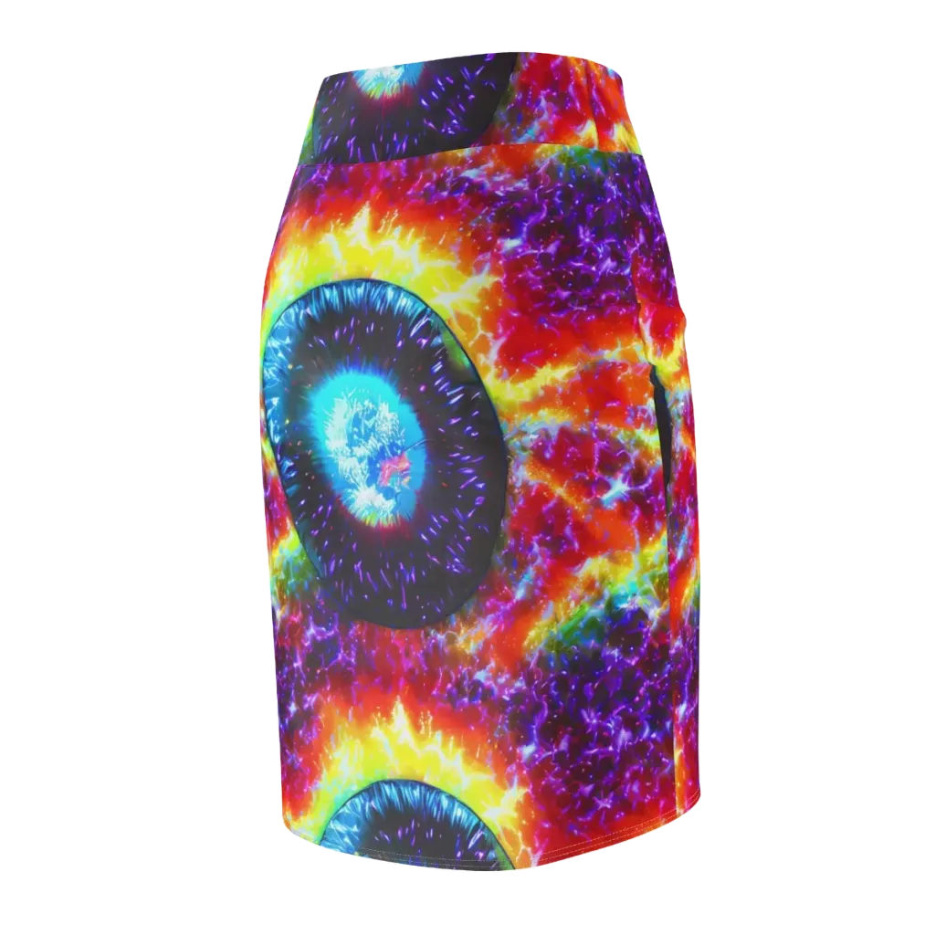Vriesian Vortex on Pencil Skirt — Back Side