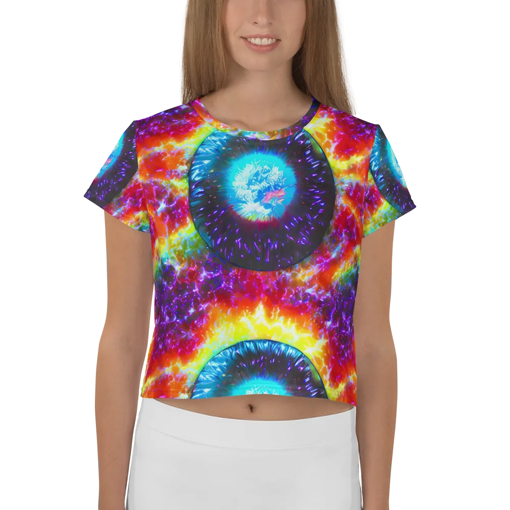 Vriesian Vortex on Crop Tee — Front
