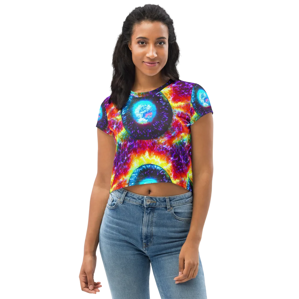 Vriesian Vortex on Crop Tee — Front