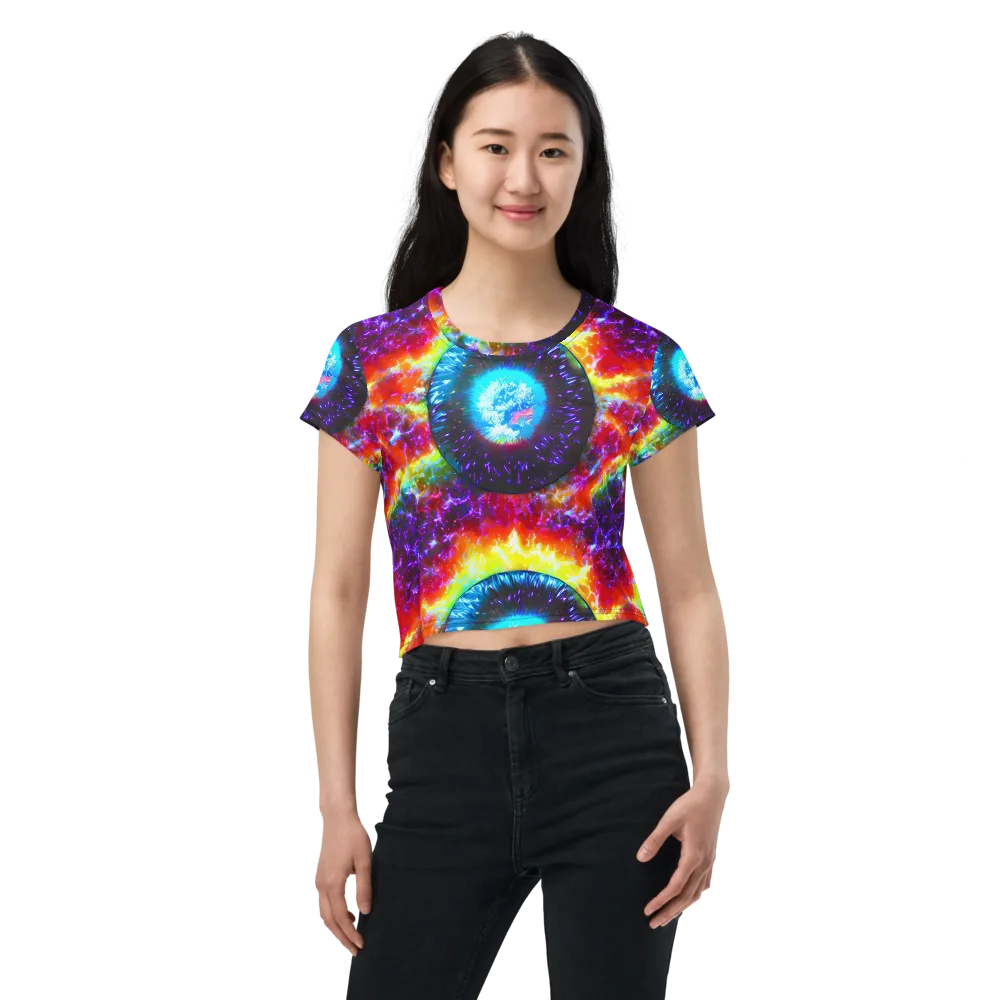 Vriesian Vortex on Crop Tee — Front