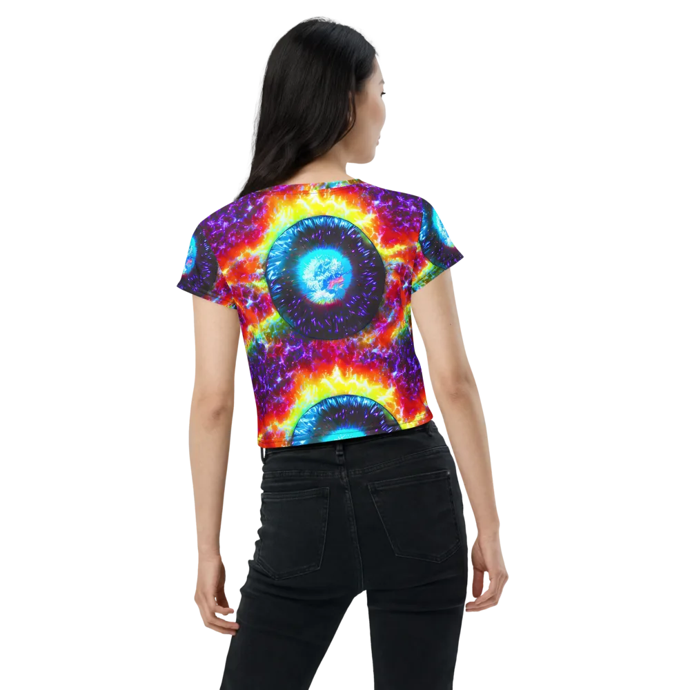 Vriesian Vortex on Crop Tee — Back