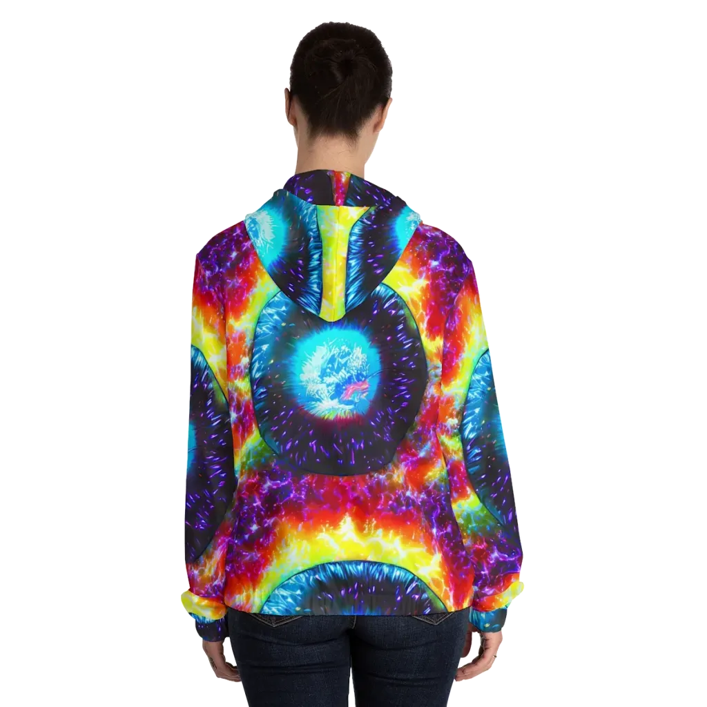Vriesian Vortex on Women's Full-Zip Hoodie — Back On Person