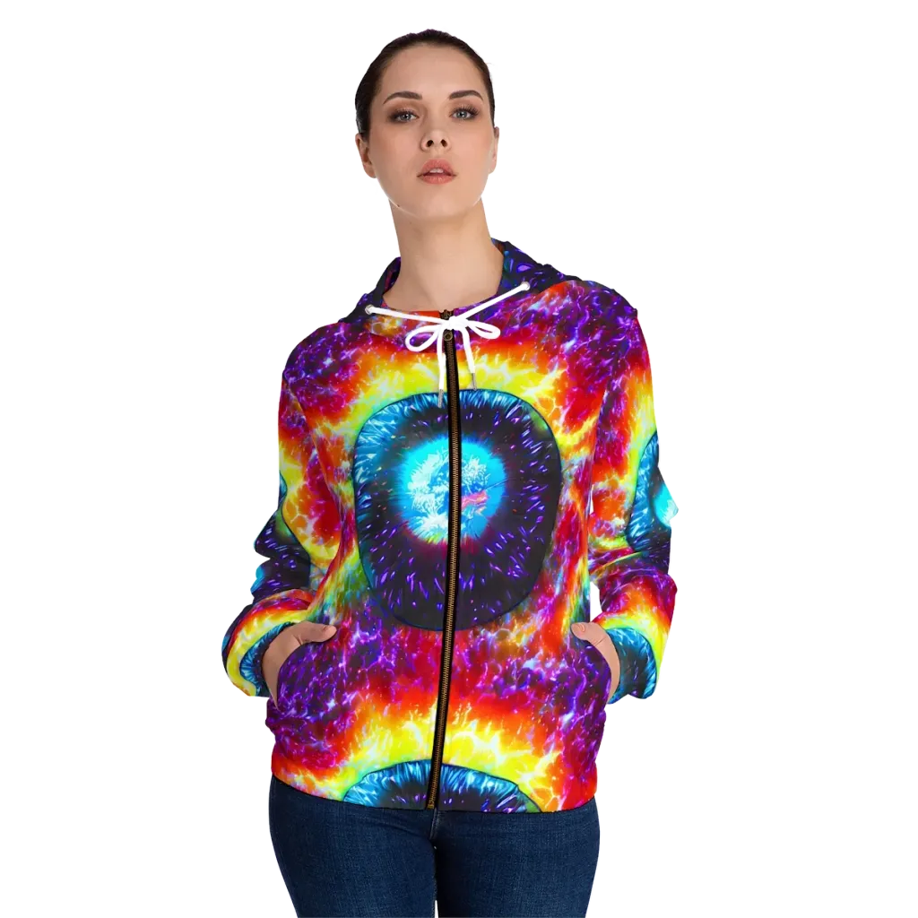 Vriesian Vortex on Women's Full-Zip Hoodie — Front On Person