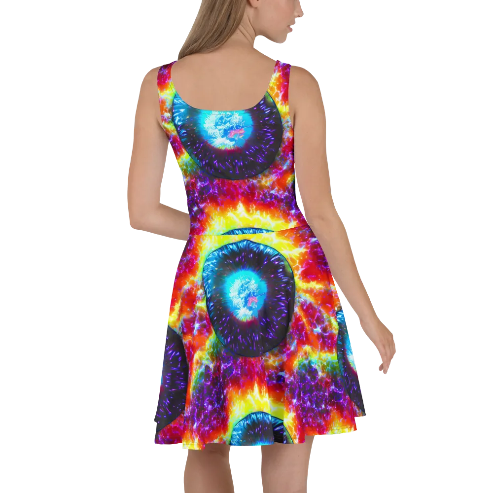 Vriesian Vortex on Skater Dress — Back