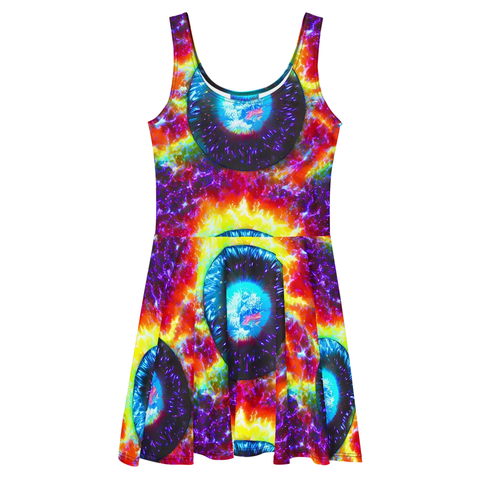 Vriesian Vortex on Skater Dress — Front